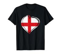 England St Georges Flag English Fans Souvenirs 2026 T-Shirt, Men, Black, 6X-Large