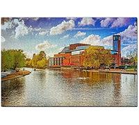 England Stratford-upon-Avon Royal Shakespeare Theatre Jigsaw Puzzle For Adults 1000 Piece Travel Gift Souvenir 52x38cm