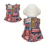 England Symbols Print Pet Breathable T-Shirt Skirt XL