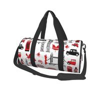 England Symbols -Print Round Travel Bag Large Capacity Duffel with Multiple Pockets Lightweight Foldable for Gym Weekend Trips.