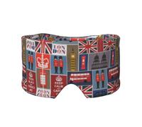 England Symbols Print Sleep Eye and Ear Muffs Mask - Adjustable Yoga Travel Headband, Keep Warm Shading Comfortable Aid
