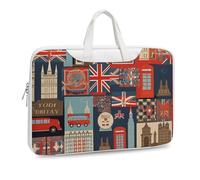 England Symbols Printed Leather Shoulder Messenger Bag Briefcase for Men Women Travel Business Office Hangbag Laptop Pack Crossbody