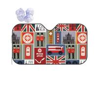 England Symbols Printing Car Windshield Sunshade-Thicken Bubble Block Heat and Sun UV Rays,Front Windshield,Sun Visor