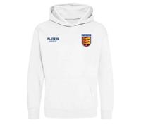England Three Lions Bar Logo Kids Hoodie - White / 2-3 years