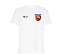 England Three Lions Bars Logo Men's T-Shirt - White / 2XL