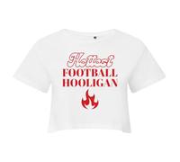 England Top for Women Cropped T-Shirt- Hottest Footballs Holigan Funny Slogan Cropped Top - Viral Meme Vibe Sass World Football Tournament 2026 USA Cup Baby Tee Flag Lions Footie Tshirt - XS White