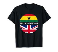 England UK Britain Ghana Ghanaian Mixed DNA Flag Day T-Shirt