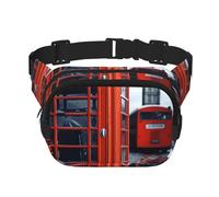 England Uk Retro London Telephone Fanny Pack For Women Waterproof Adjustable Belt Bags Waist Pack Fashion Casual Crossbody Bags Bum Bag For Running Workout Hiking Traveling, Black, One Size