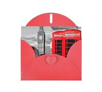 England UK Retro London Telephone Greeting Card With Envelope, Birthday Card, Christmas Card, Invitation Card, 3 Colors