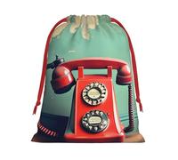 England Uk Retro London Telephone Print Functional Gift Storage Bag Eco-Friendly Comfortable Touch Outdoor Activities Use