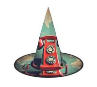 England UK Retro London Telephone print Halloween hat, set of 2, fit for family themed parties, yard decorations, carnival parties