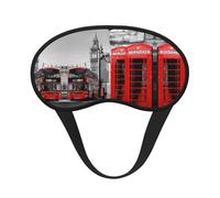 England UK Retro London Telephone Print Sleep Eye Mask Light Blocking Soft and Comfortable Night Eye Blinder for Women Men for Sleeping Travel Night Shift