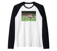 England V West Germany 1966 World Cup Football Geoff Hurst Raglan Baseball Tee