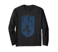 England Vintage Distressed Soccer Emblem English Three Lions Long Sleeve T-Shirt