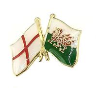 England Wales English Welsh Red Dragon Cymru UK Friendship Metal Country Flags Pin Badge