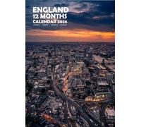 England Wall Calendar, A3 Size, Wire-Bound, Full Colour, Free Pack of Calendar Stickers.
