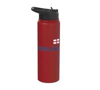 England with Flag on the Chest Stainless Steel Insulated Water Bottle