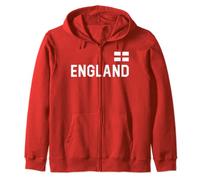 England with nation flag. Team England, Men Women Boys Girls Zip Hoodie