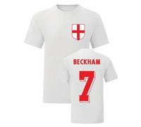 England Women's David Beckham National Hero Tee in White | Size: 2XL England White 2XL