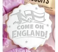 England World Cup Football Fondant Stamp Embosser Biscuits Cookies Cupcakes fits All Butter Biscuits Come on England m&s Reusable Marks and Spencers Gift Ideas Free Matching Cutter