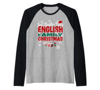 England Xmas Just Another Crazy English Family Christmas Raglan Baseball Tee