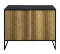 Englesson - Line Burned Walnut Sideboard 2 Doors, Black/Black - Black