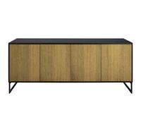 Englesson - Line Burned Walnut Sideboard 4 Doors, Black/Black - Black