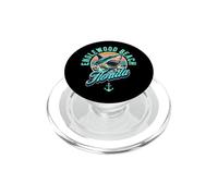 Englewood Beach Florida Shark Retro Distressed Design PopSockets PopGrip for MagSafe