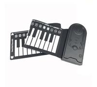 English 49-key Hand-rolled Piano Silicone Portable Beginner Folding Electronic Keyboard(Black)