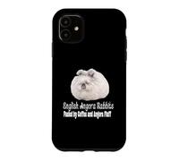 English Angora Rabbit Fueled by Coffee and Angora Fluff Pet Case for iPhone 11