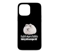 English Angora Rabbit Fueled by Coffee and Angora Fluff Pet Case for iPhone 13 Pro Max