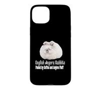 English Angora Rabbit Fueled by Coffee and Angora Fluff Pet Case for iPhone 15 Plus