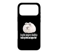 English Angora Rabbit Fueled by Coffee and Angora Fluff Pet Case for iPhone 17 Pro Max