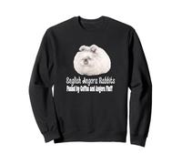 English Angora Rabbit Fueled by Coffee and Angora Fluff Pet Sweatshirt