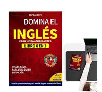 English Books for Beginners - 6-in-1 Spanish Edition English Workbook, Language Dictionary Learning Materials for Adults Students Business Negotiations Abroad Travel