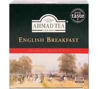 English Breakfast Black Tea (100 Tagged Teabags) - Robust, Malty & Full-Bodied Morning Tea Blend - Premium High-Caffeine Black Tea - 100% Natural, Non-GMO - Bulk Value Pack