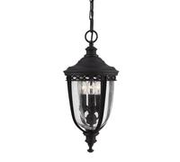 Luminosa Lighting Elstead English Bridle 3 Light Medium Outdoor Ceiling Chain Lantern Black, E14