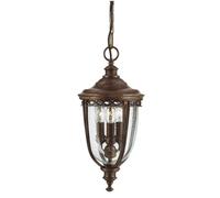 Luminosa Lighting Elstead English Bridle 3 Light Medium Outdoor Ceiling Chain Lantern British Bronze, E14