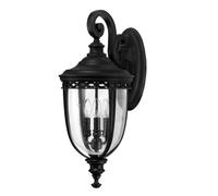 English Bridle 3 Light Outdoor Large Wall Lantern Light Black IP44 E14 Netlighting Black One Size