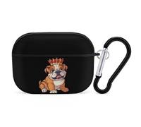English British Bulldog Earphone Case PC Bluetooth Earbud Case Headphone Cases Compatible with Airpods Pro Black-style
