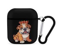 English British Bulldog Earphone Case PC Bluetooth Headphone Case Compatible with Airpods 1/Airpods 2 Black-style