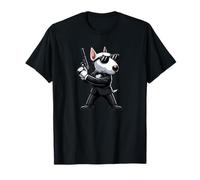 English Bull Terrier Spy Dog Funny Secret Agent T-Shirt