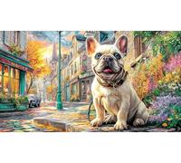 English-Bulldog 1000 Piece Challenging Puzzles Puzzle for Adults Recycled Paper Fun and Challenging Family Game for Relaxation, Creativity & Gift Giving 70x50/1000pcs