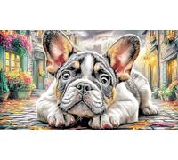 English-Bulldog 1000 Piece Challenging Puzzles Puzzle for Adults Recycled Paper Fun and Challenging Family Game for Relaxation, Creativity & Gift Giving 70x50/1000pcs