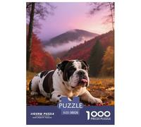 English Bulldog, 1000-piece Jigsaw, Detailed And Vibrant Imagery, Ideal for Art Display Or Unique Presents, Suitable for Ages 8+, Pet Dog, 38x26cm/1000pcs