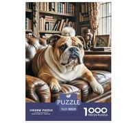 English Bulldog （5） 1000 Piece Jigsaw Puzzle Educational Games Creative Pet Dog Jigsaws Puzzle Game for Travel Gifts,Present 38x26cm/1000pcs
