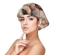 English Bulldog,Adjustable Silk Hair Wrap Adult's Satin Sleeping Cap Hair Women's Elastic Sleep Bonnet
