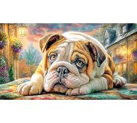 English-Bulldog Adult Jigsaws Puzzle 1000 Piece Educational Games Fun Present & Activity for Home Challenging Puzzles for Relaxation, Creativity & Gift Giving 70x50/1000pcs