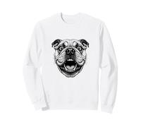 English Bulldog Awkward Funny Dog Selfie Fish Eye Lens Sweatshirt