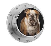 English Bulldog Digital Countdown Timer Magnetic Attachable Loud Ring Timer Portable Time Manager for Home Kitchen Office
